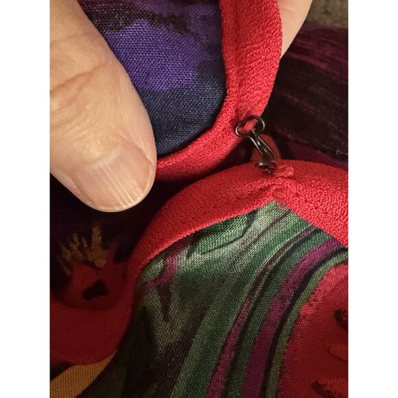 Vintage Womens ART TO WEAR Jacket Tropical Vibrant Statement Maximalist Size 14 - Picture 7 of 10